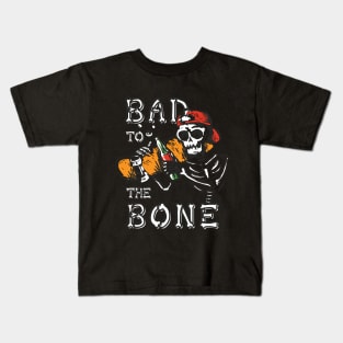 Bad To The Bone Halloween, Skateboard Halloween, Skeleton Halloween, Skate Skeleton, Skateboarding Gift Kids T-Shirt